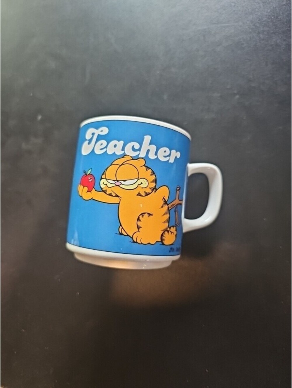 VTG Enesco Garfield Cat Coffee Cup for Teacher 1978 Cartoon Ceramic Mug Gift